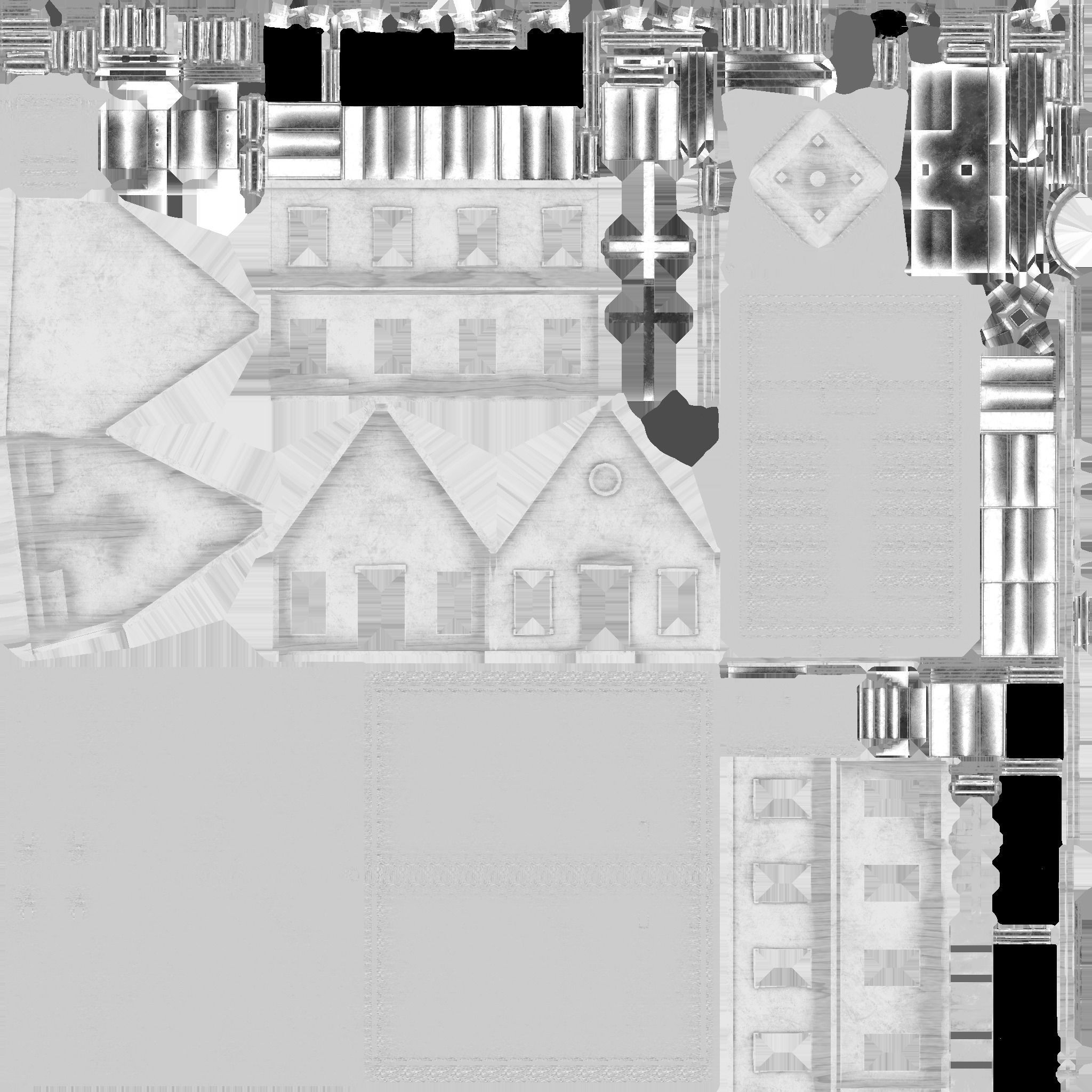 Western Church - Old West Scene Asset - Backdrop Full Perm Low-poly 3D model_18