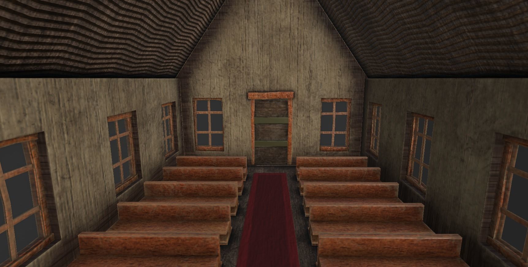 Western Church - Old West Scene Asset - Backdrop Full Perm Low-poly 3D model_7