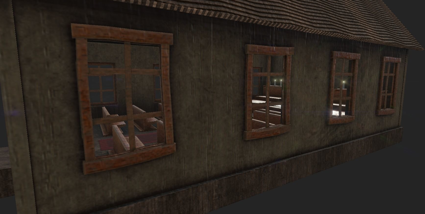 Western Church - Old West Scene Asset - Backdrop Full Perm Low-poly 3D model_6