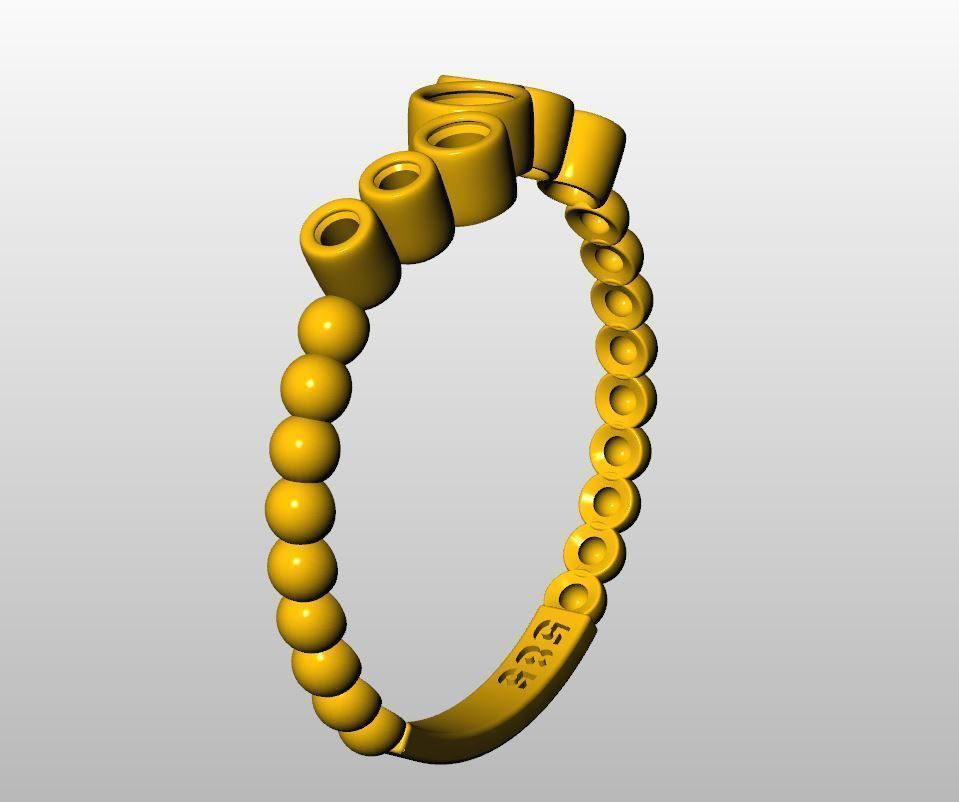 Ball ring zirconia lightweight 3D print model_8