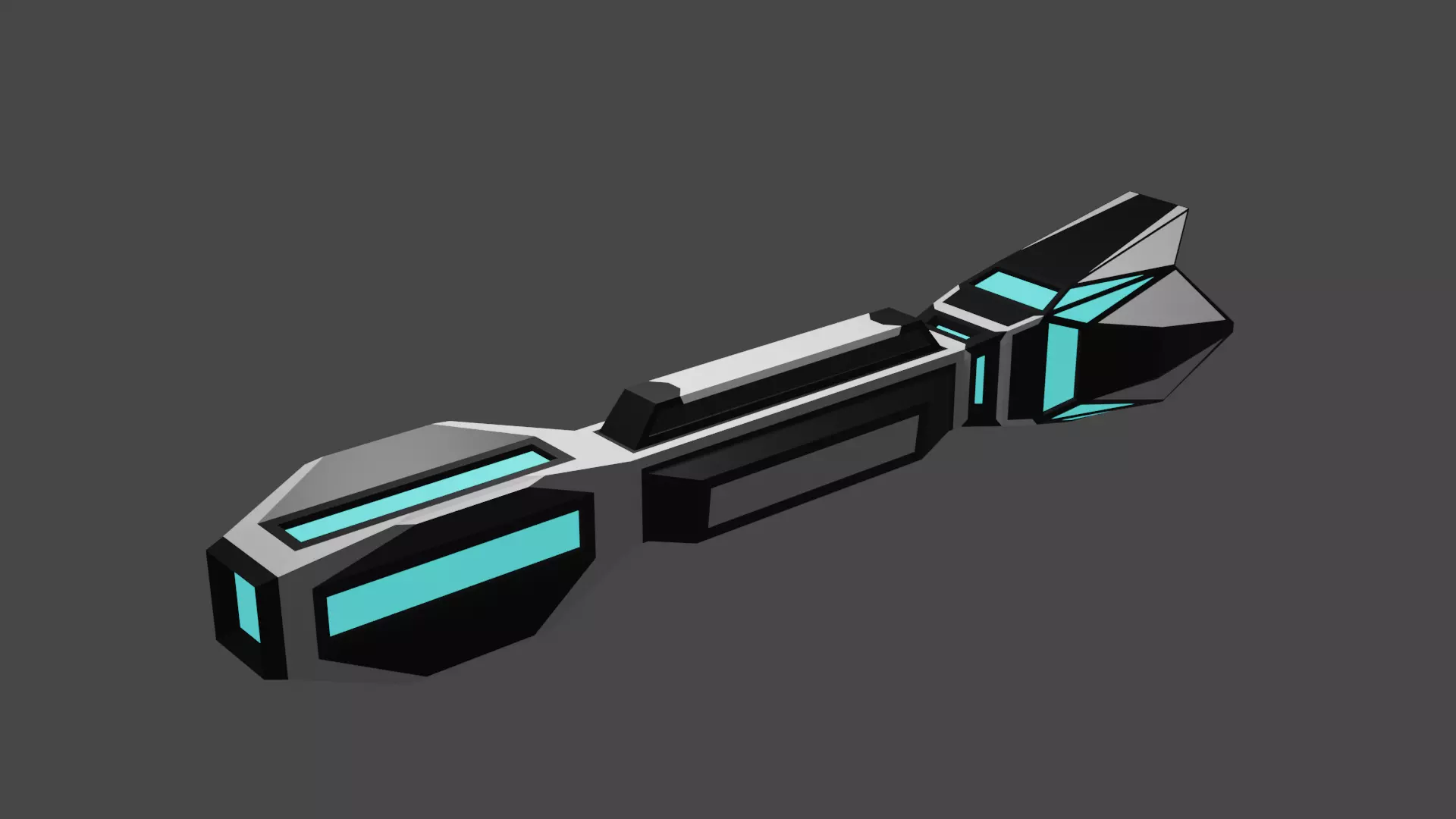 Plasma cannon Low-poly 3D model_0