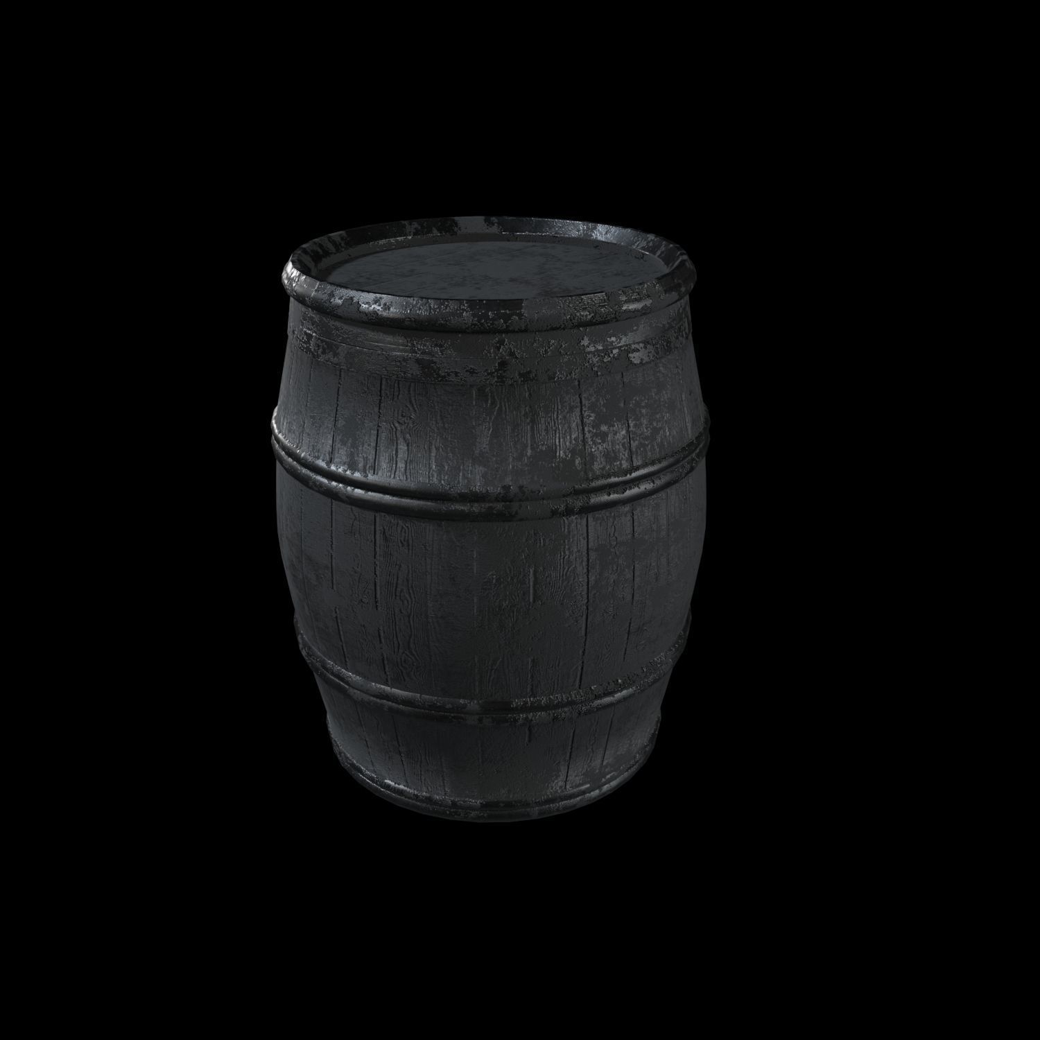 medieval Barrel Low-poly 3D model_2