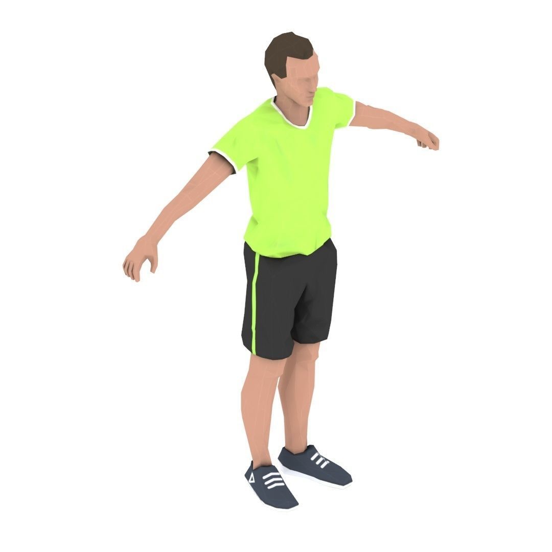 Squats weight  Exercise Man Animation Low-poly 3D model_12