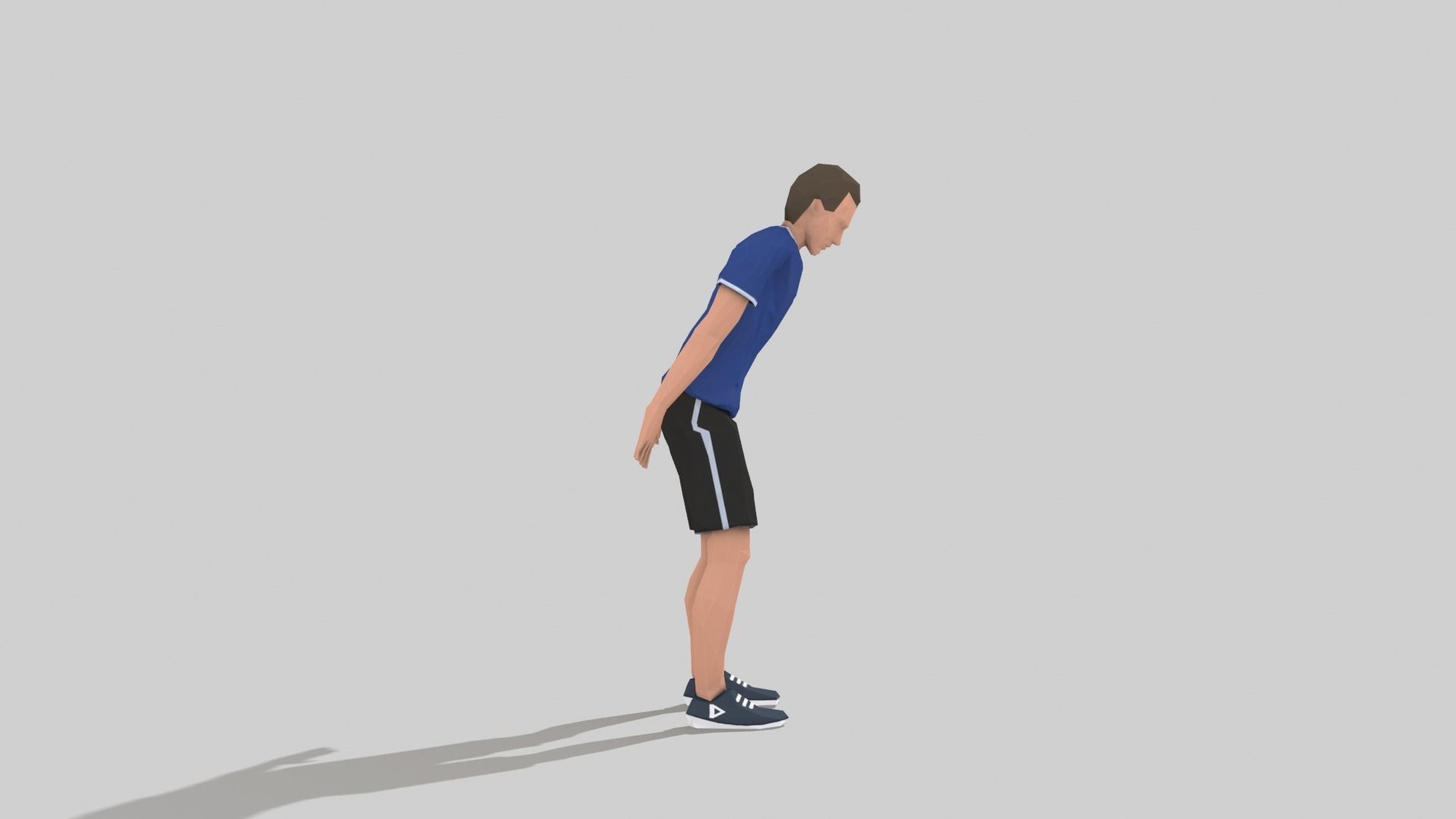 3D model Burpees Exercise Man Animation VR / AR / low-poly rigged ...