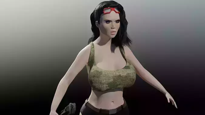 The girl on the speeder