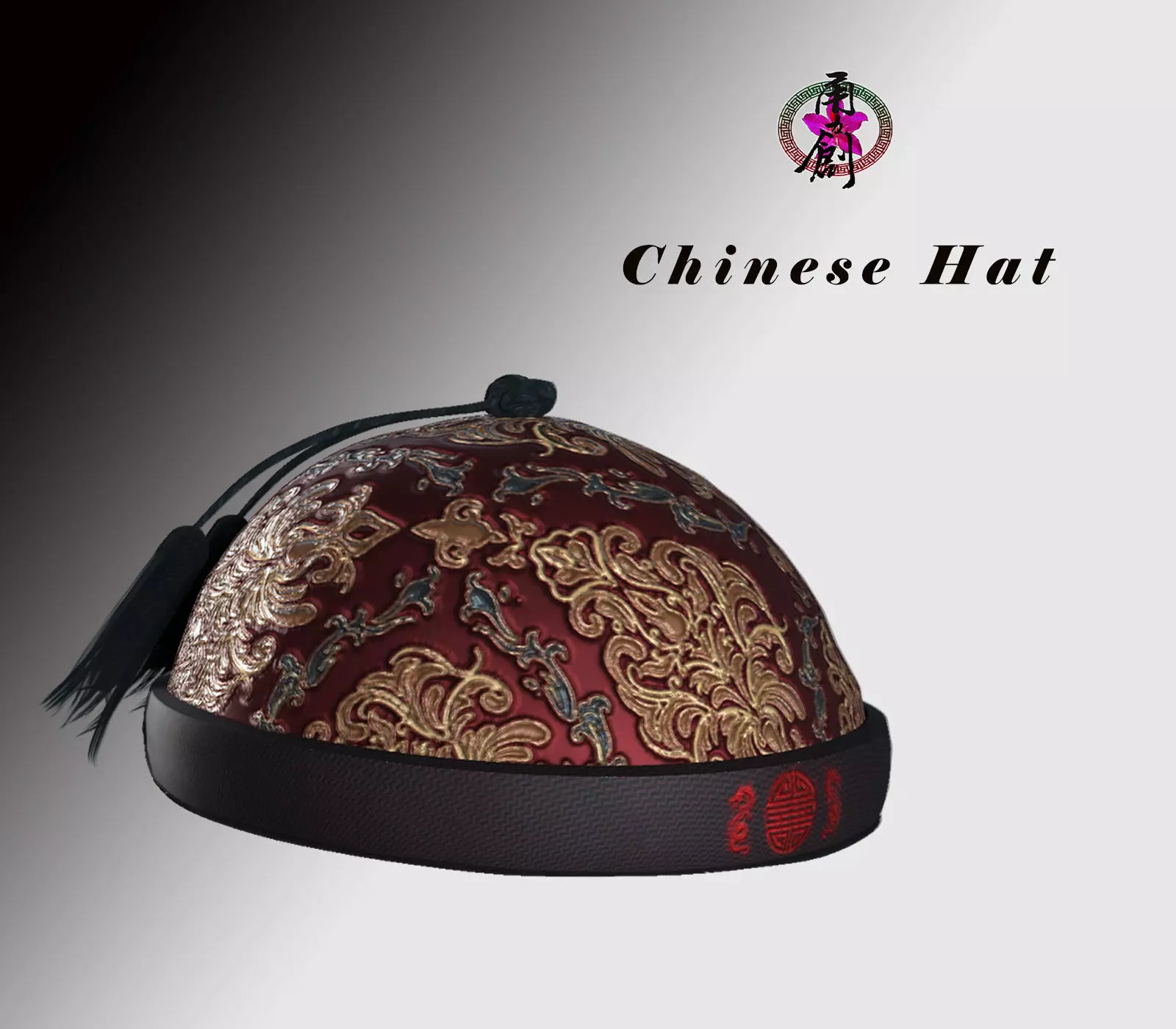 Chinese Hat-01 Low-poly 3D model_0