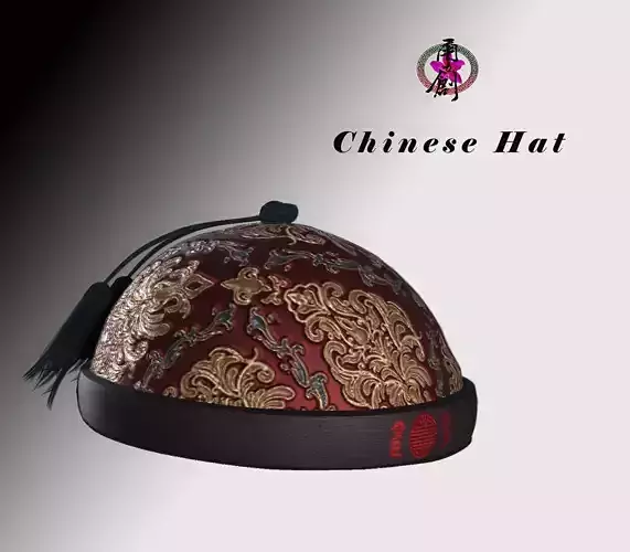 Chinese Hat-01 Low-poly 3D model