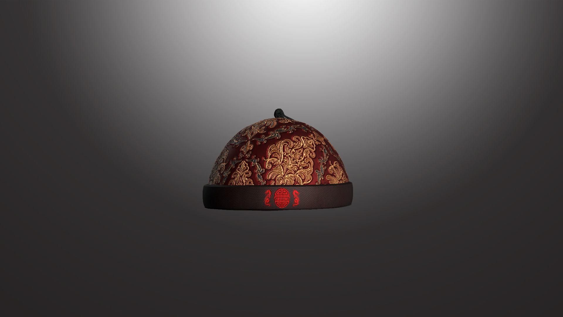 Chinese Hat-01 Low-poly 3D model_1