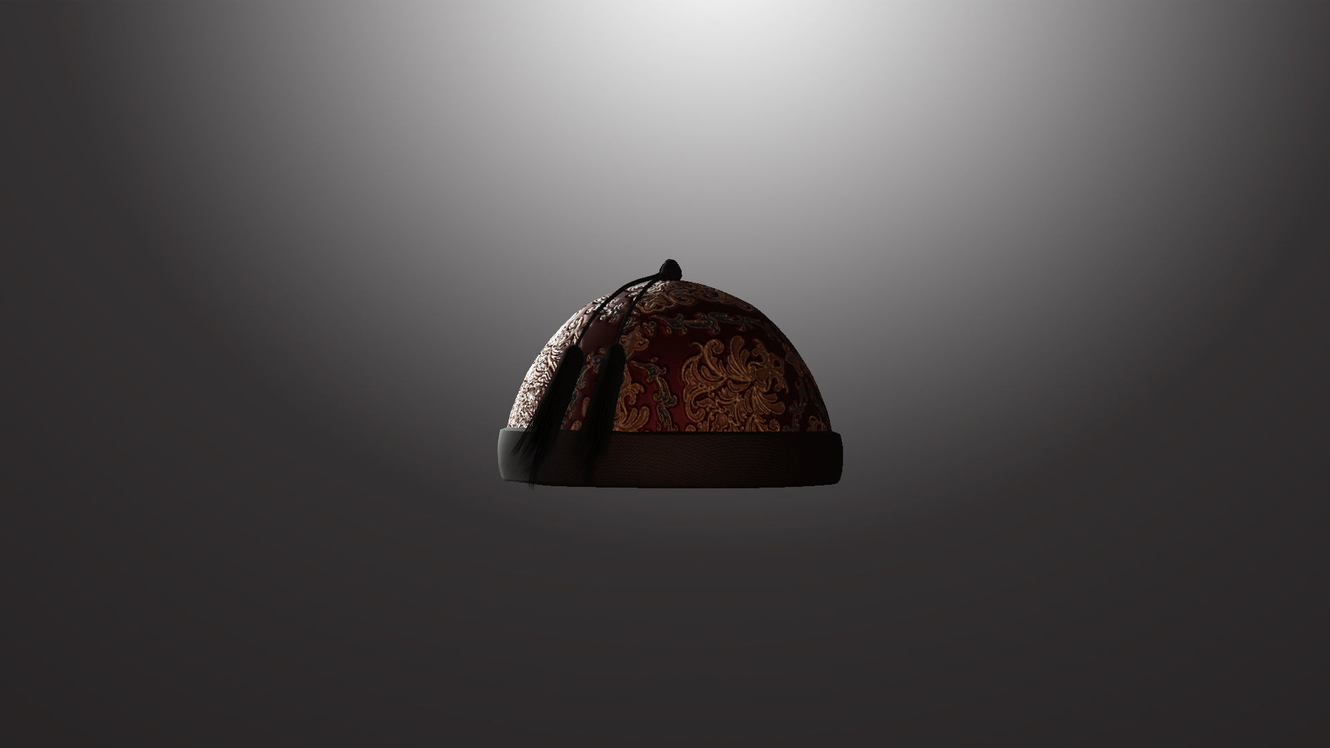 Chinese Hat-01 Low-poly 3D model_3