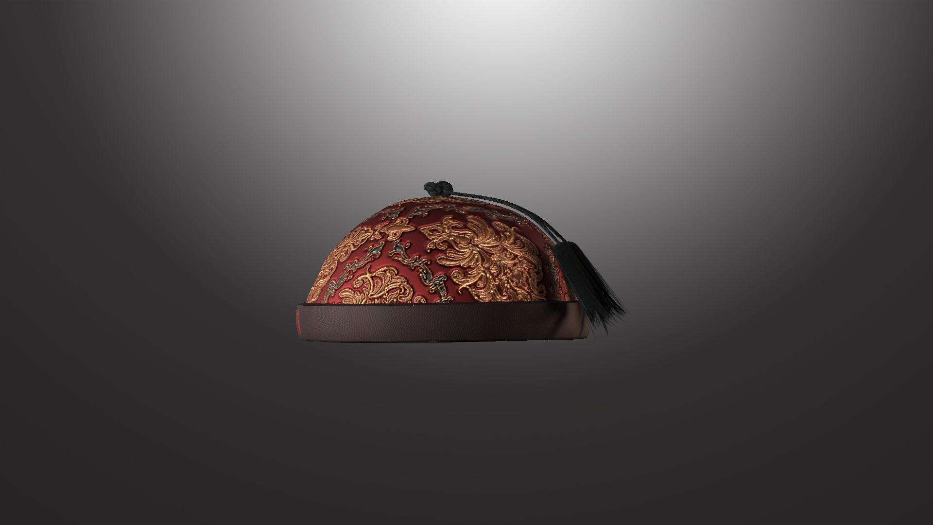 Chinese Hat-01 Low-poly 3D model_4