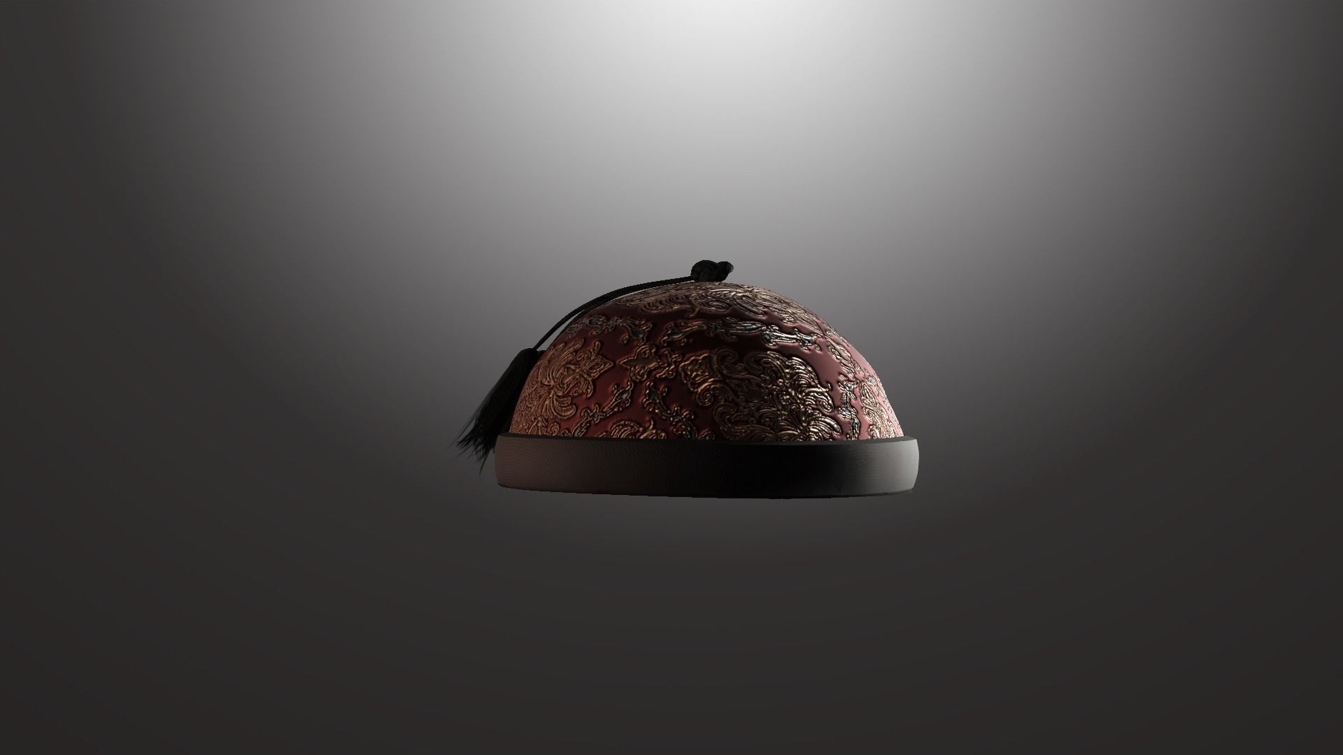 Chinese Hat-01 Low-poly 3D model_2