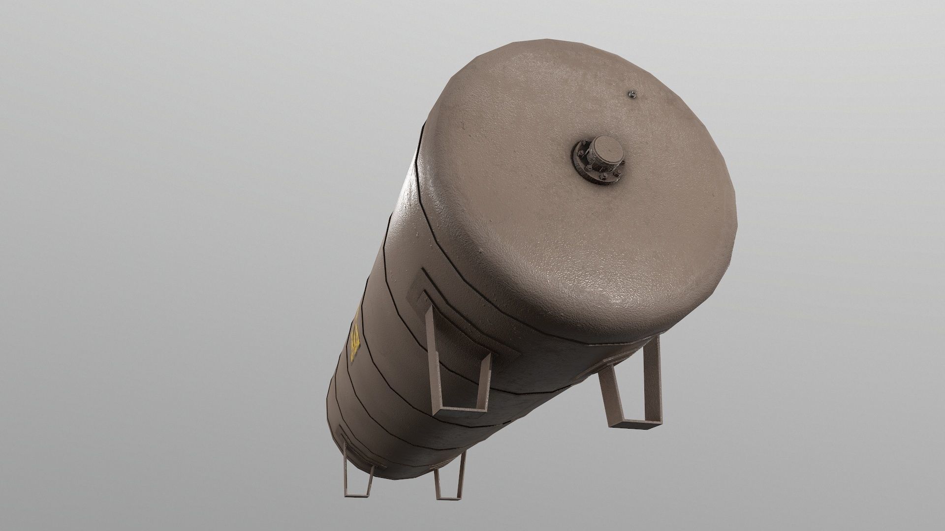 Lpg Storage Tank Old Low-poly 3D model_10