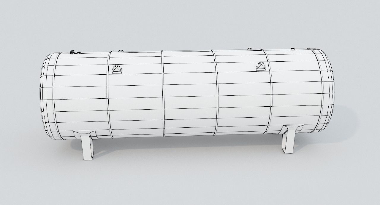 Lpg Storage Tank Old Low-poly 3D model_6