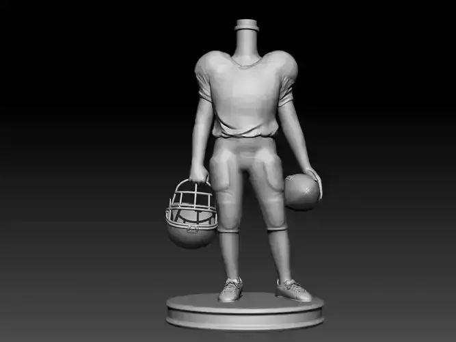 3D Printable American Football Boy Man Bubble Head