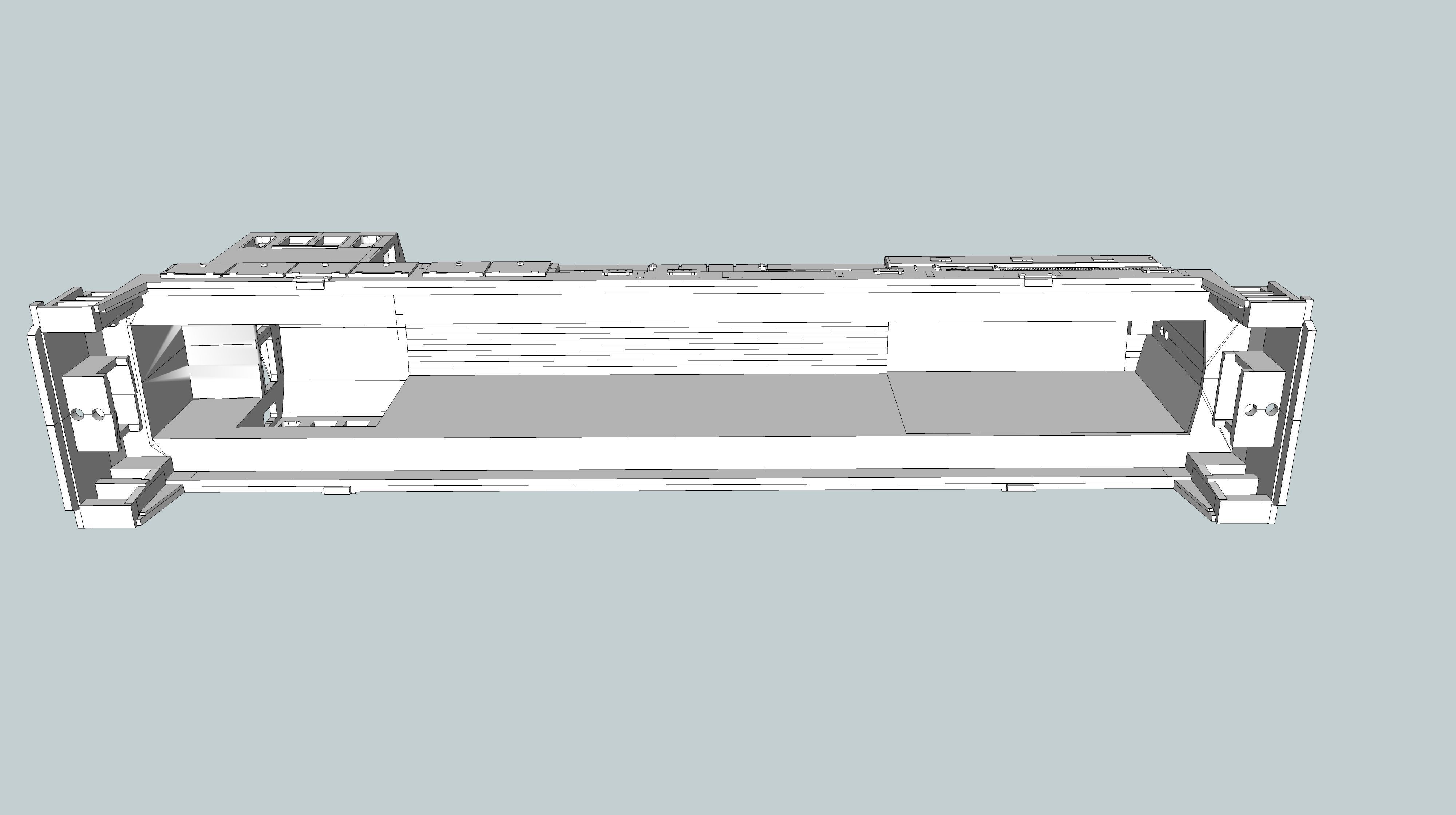 GE U18B Locomotive Shell N Scale 3D print model_1