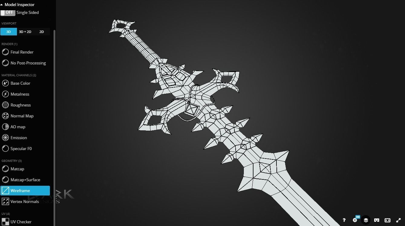 Venthyr Greatsword Low-poly 3D model_3