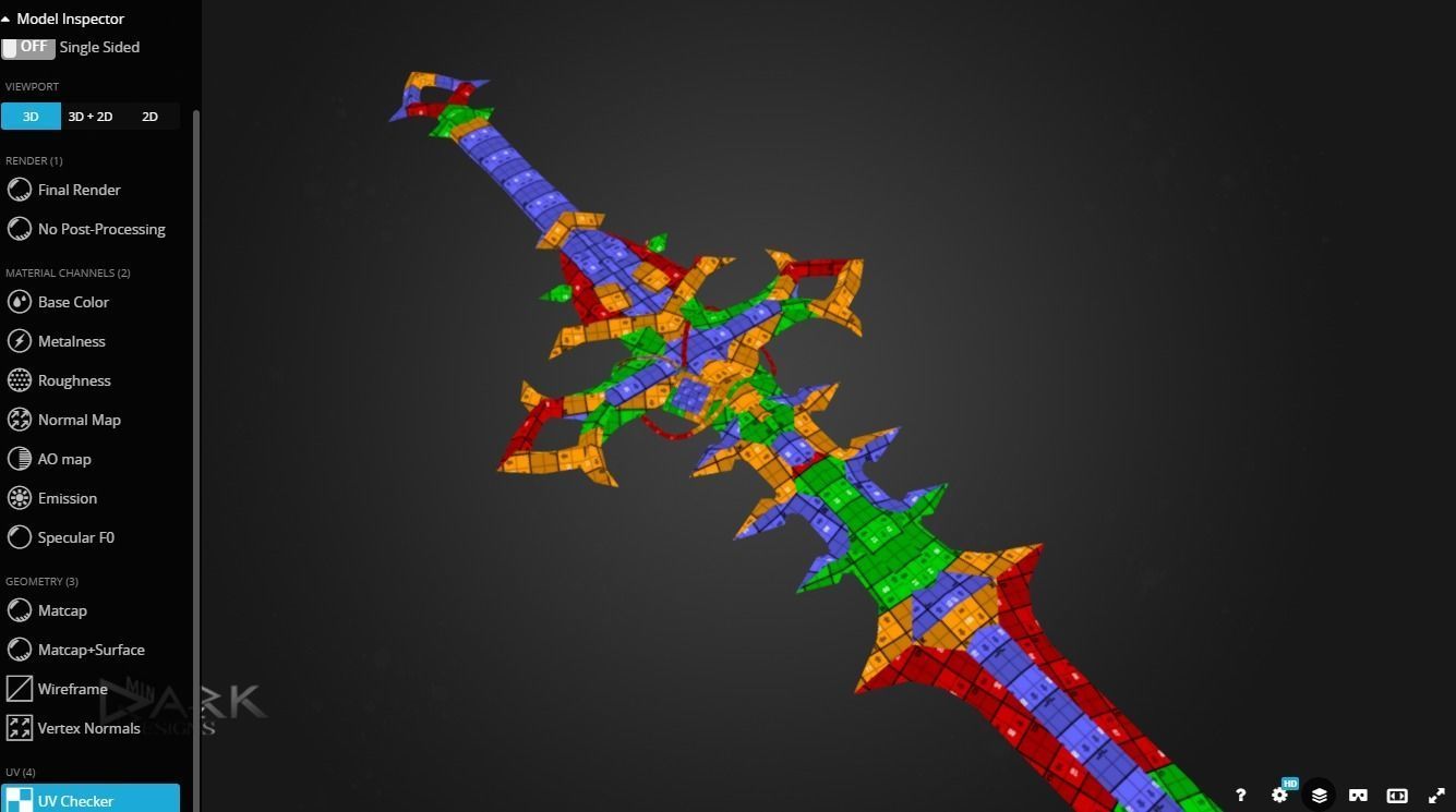 Venthyr Greatsword Low-poly 3D model_4