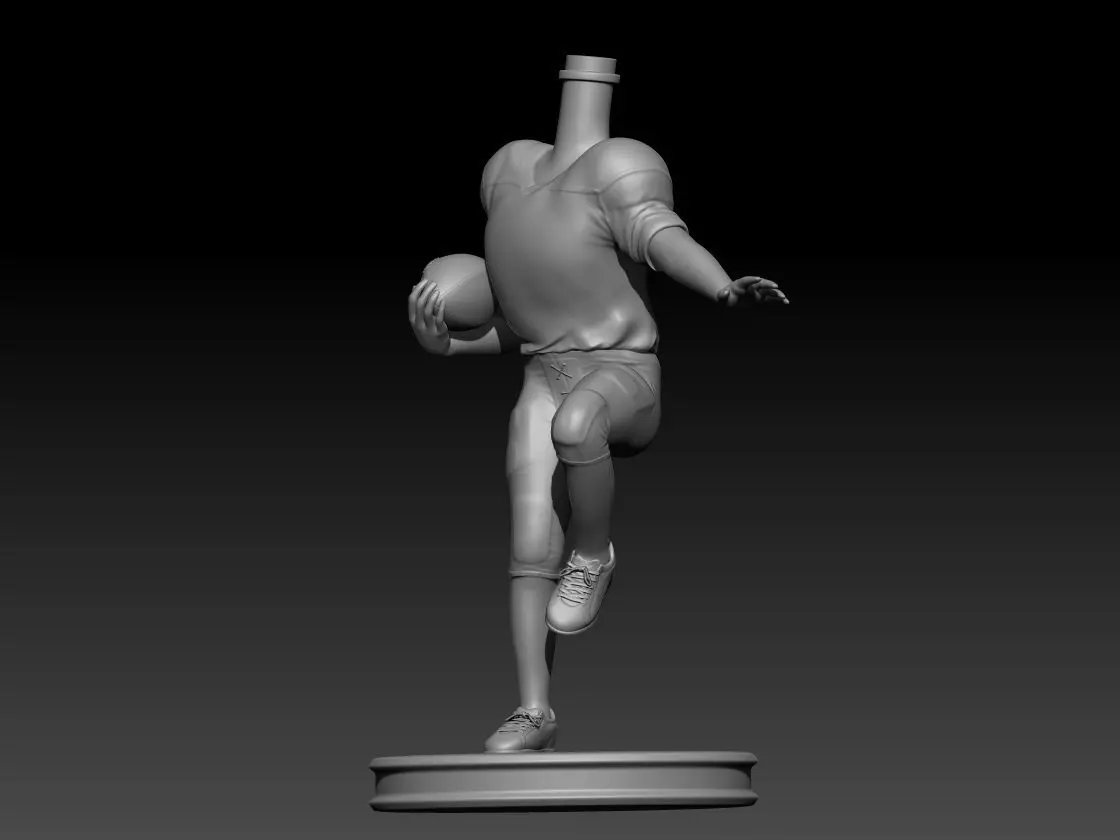 3D Printable American Football Boy Man Bubble Head 3D print model_0