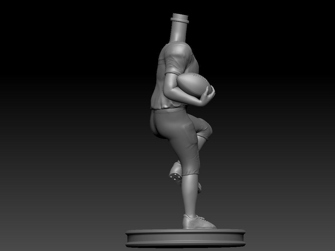 3D Printable American Football Boy Man Bubble Head 3D print model_1