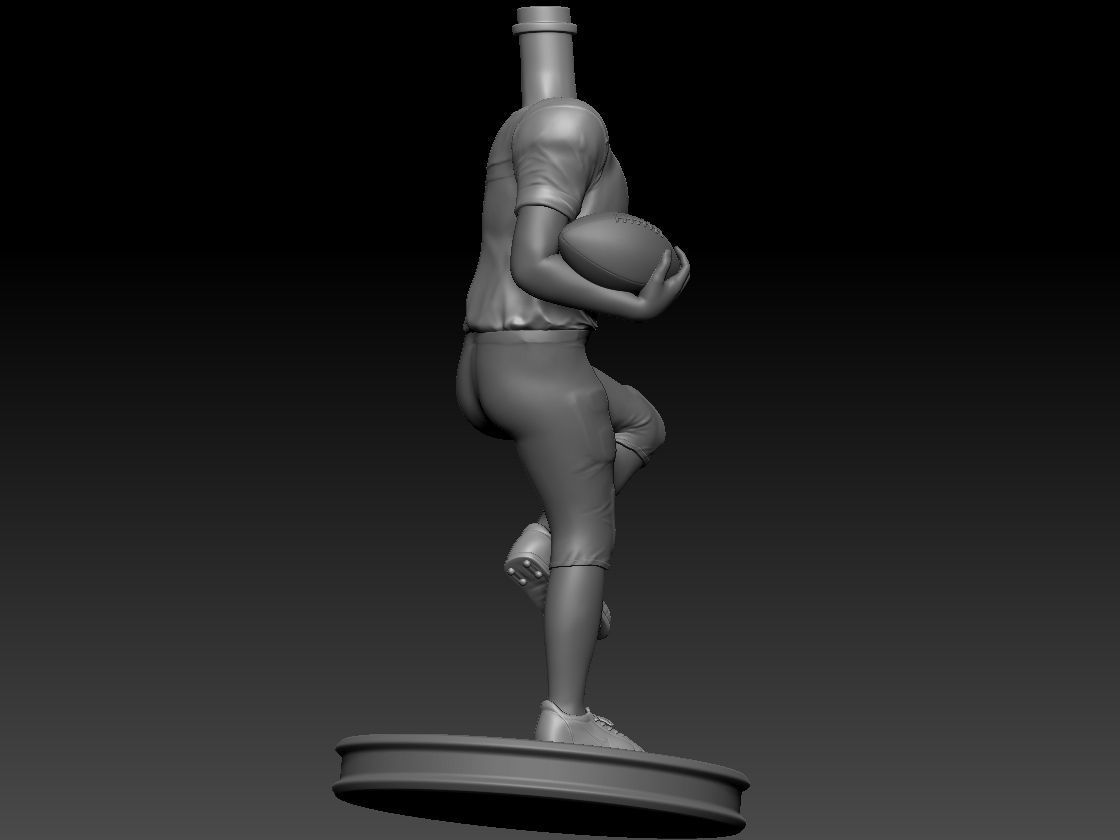 3D Printable American Football Boy Man Bubble Head 3D print model_7