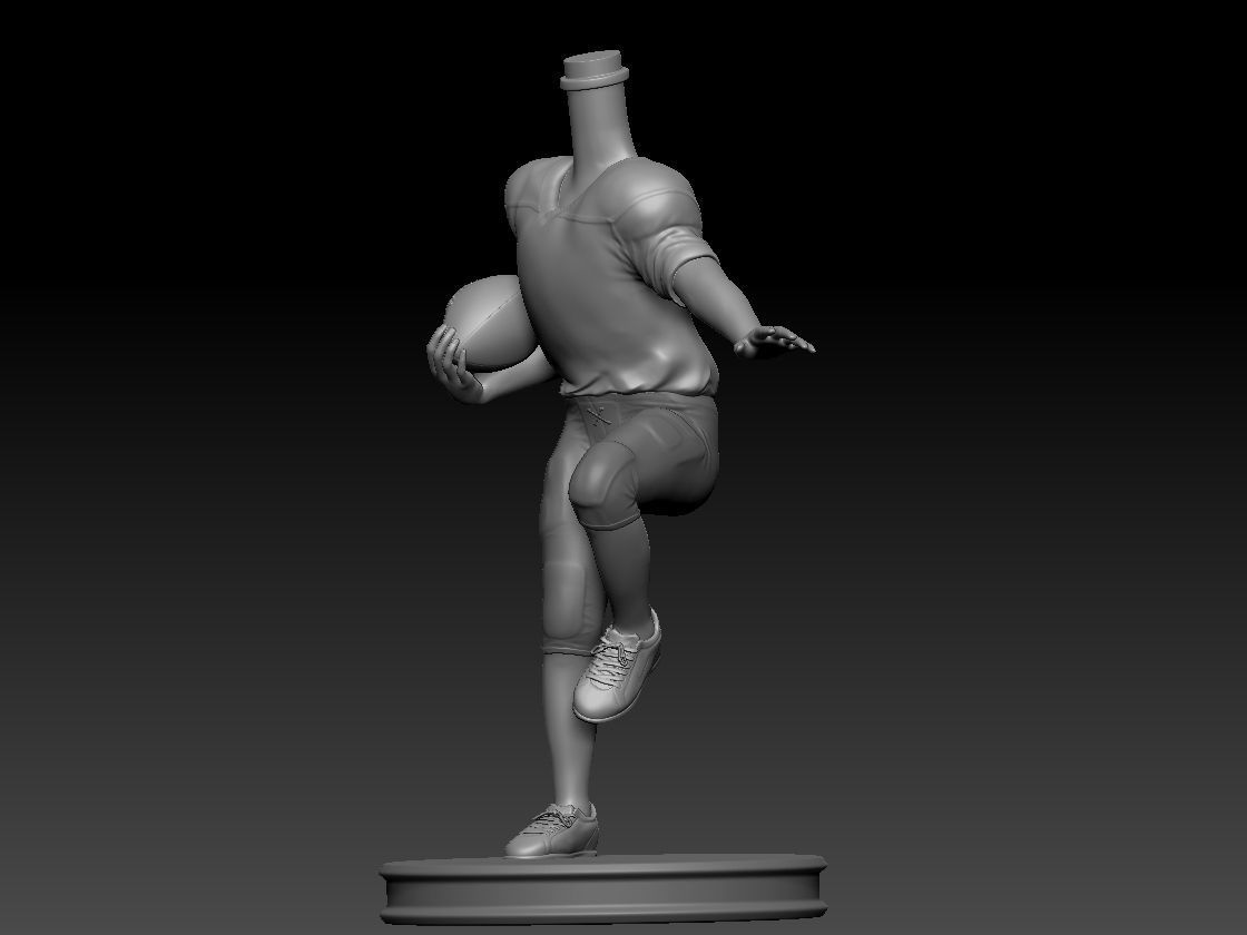 3D Printable American Football Boy Man Bubble Head 3D print model_2
