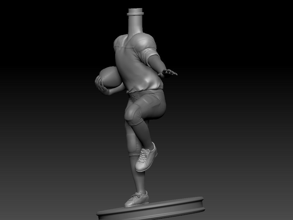3D Printable American Football Boy Man Bubble Head 3D print model_5