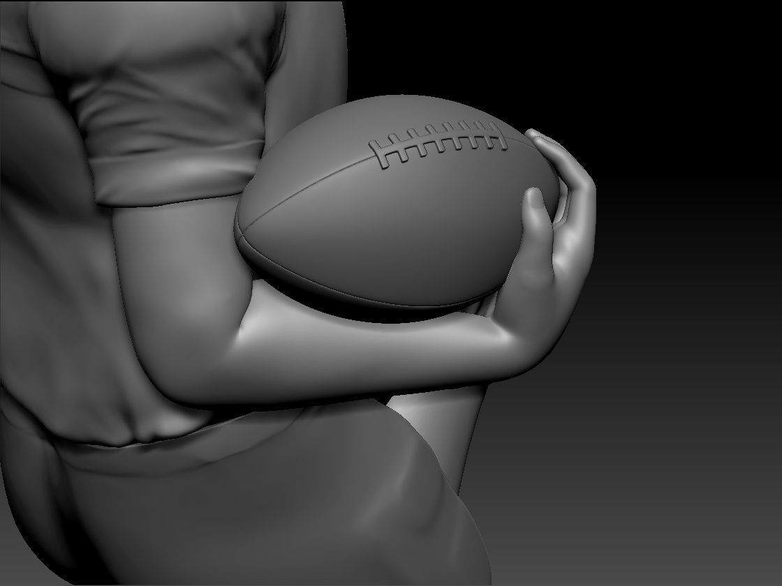 3D Printable American Football Boy Man Bubble Head 3D print model_8