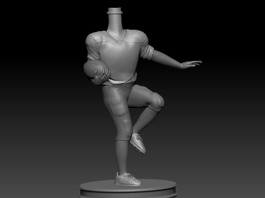 3D Printable American Football Boy Man Bubble Head 3D print model_6