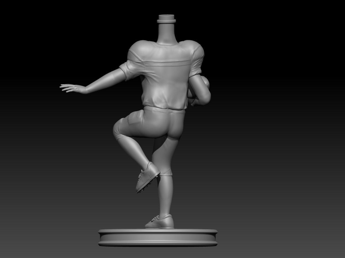 3D Printable American Football Boy Man Bubble Head 3D print model_4