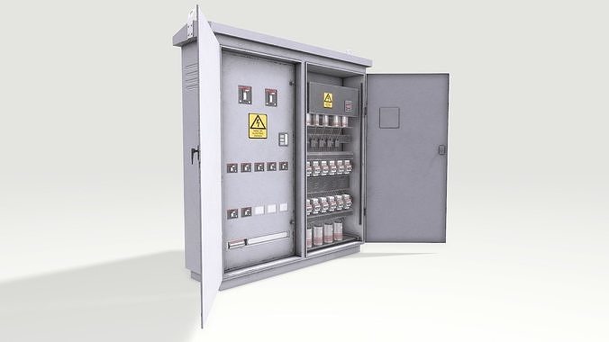 Electric Fuse Box Low-poly 3D model