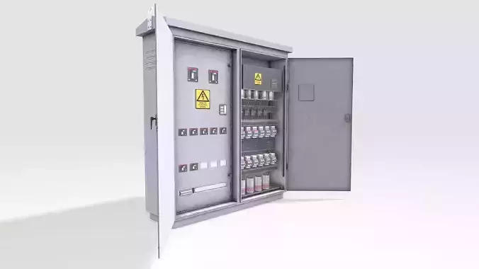 Electric Fuse Box Low-poly 3D model
