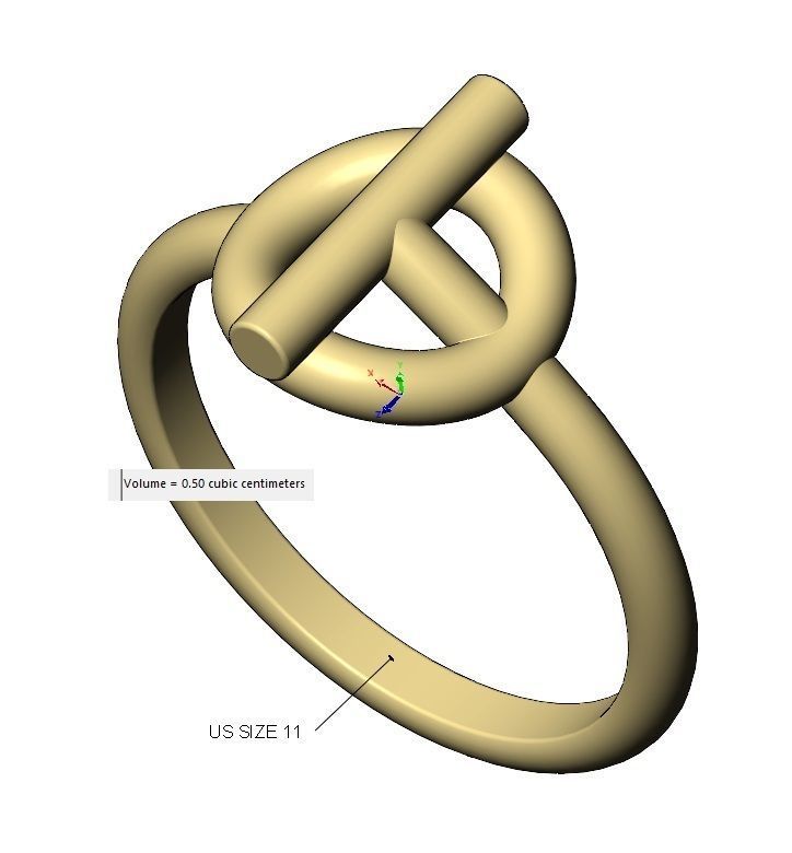 Toggle motif ring US size 5to11 3D print model_11
