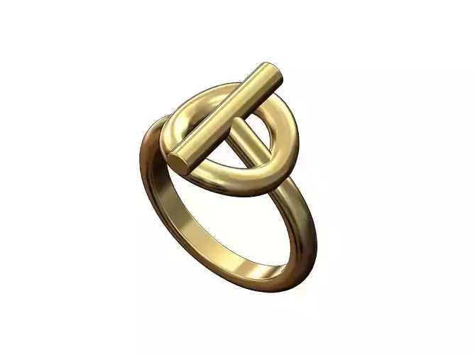 Toggle motif ring US size 5to11 3D print model Toggle motif ring US size 5to11 3D print model