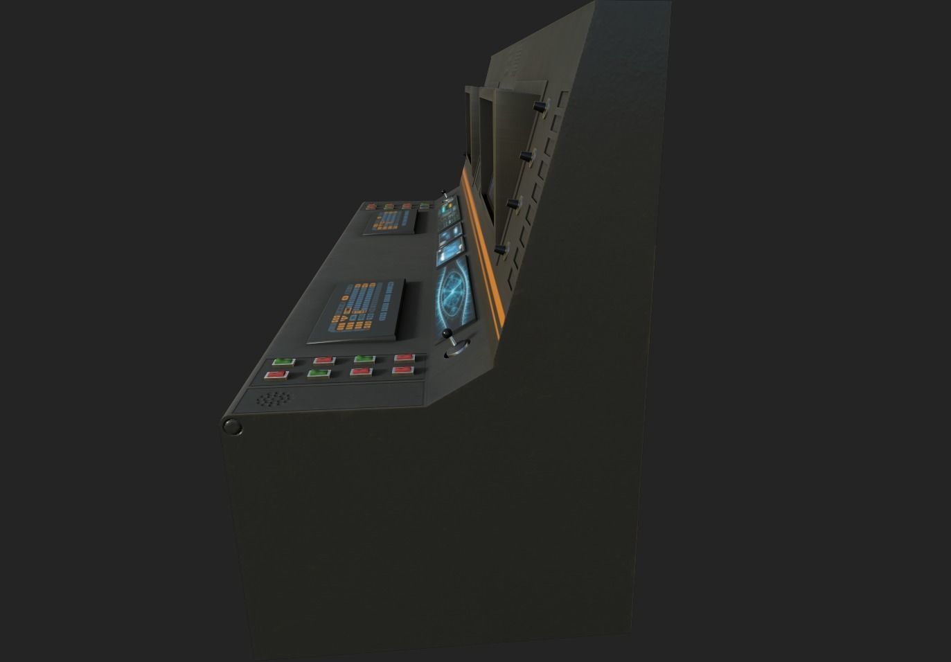 SciFi Terminal Low-poly 3D model_10