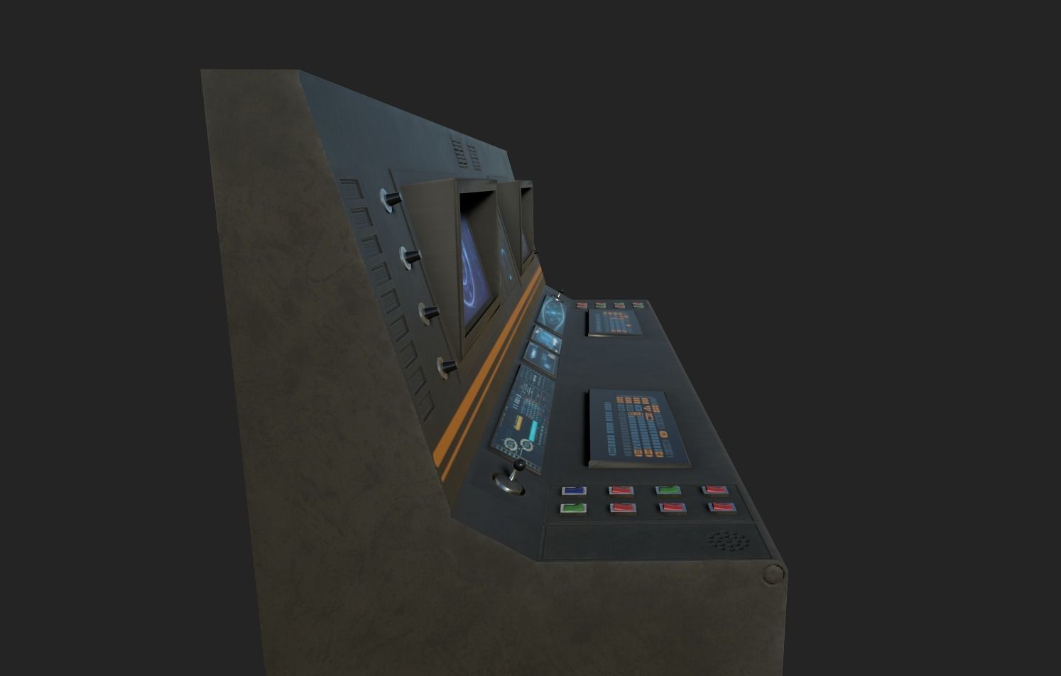 SciFi Terminal Low-poly 3D model_15