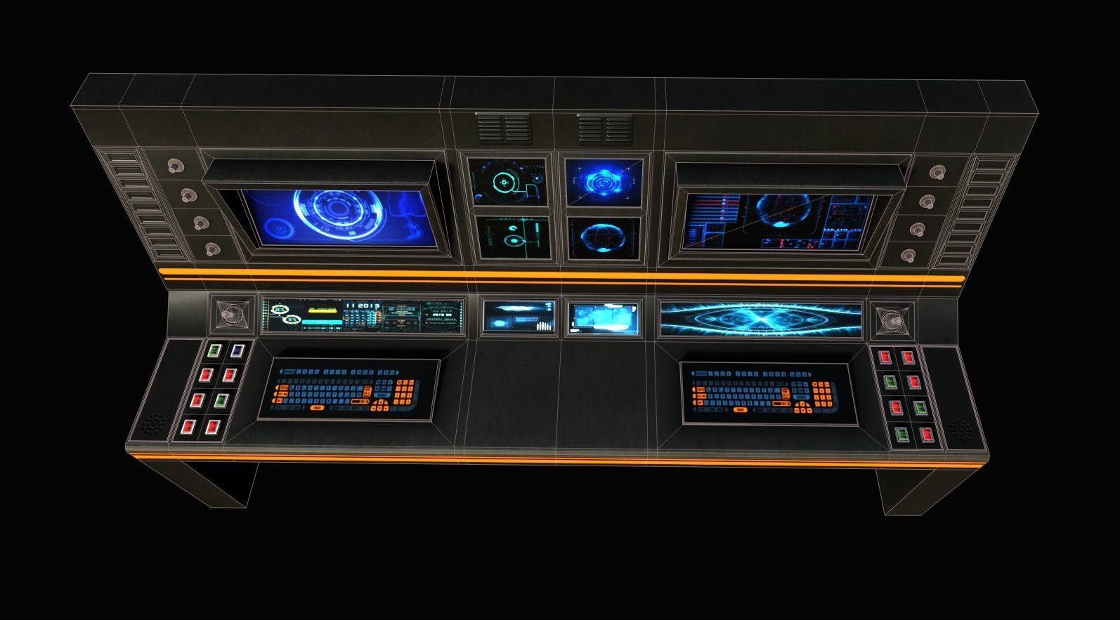 SciFi Terminal Low-poly 3D model_7