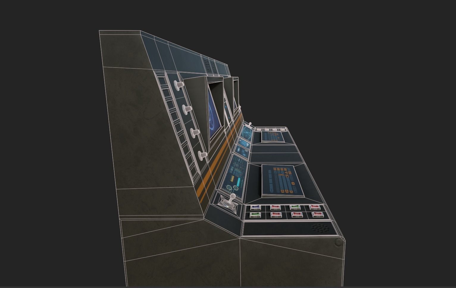 SciFi Terminal Low-poly 3D model_14