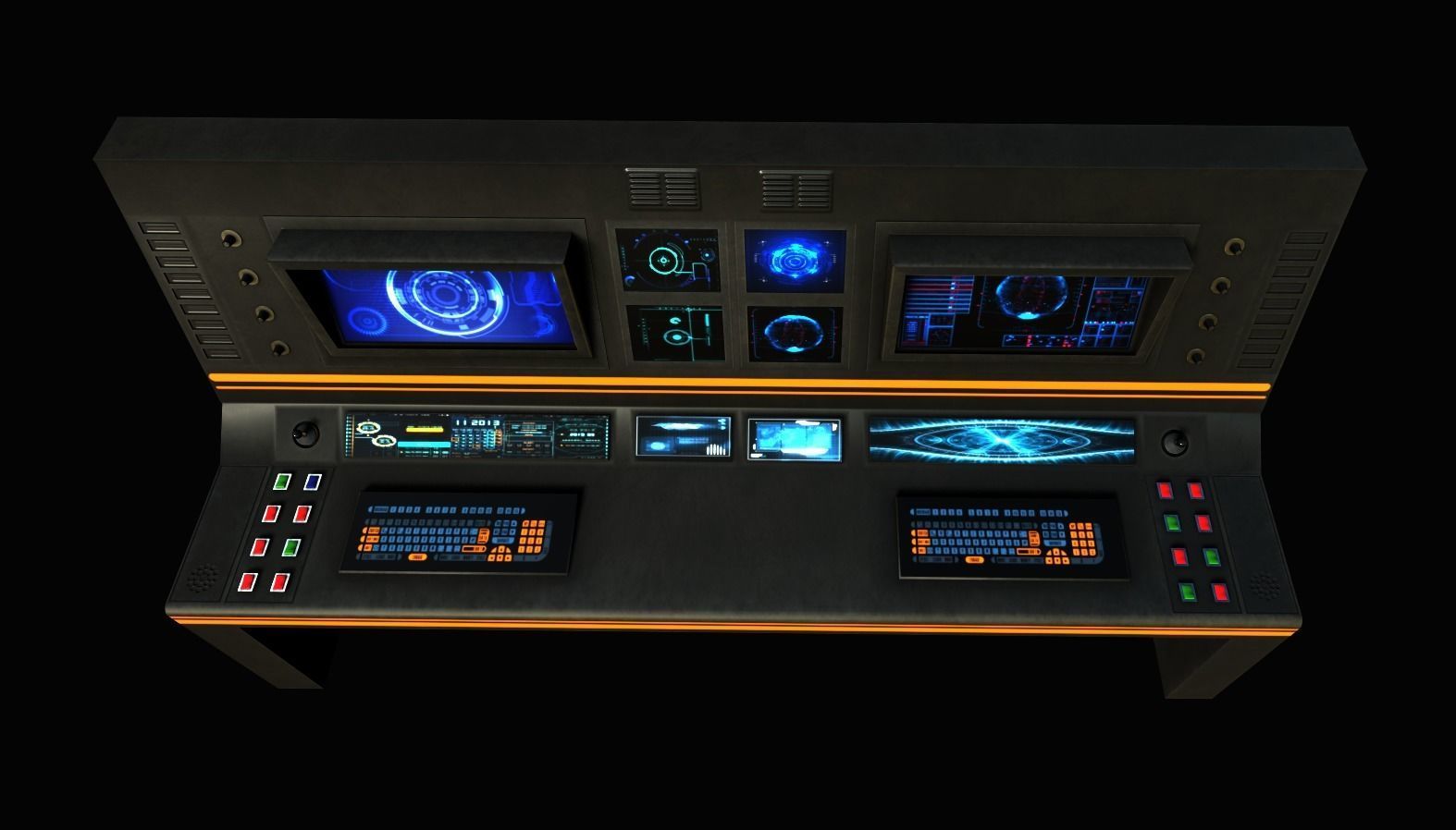 SciFi Terminal Low-poly 3D model_6