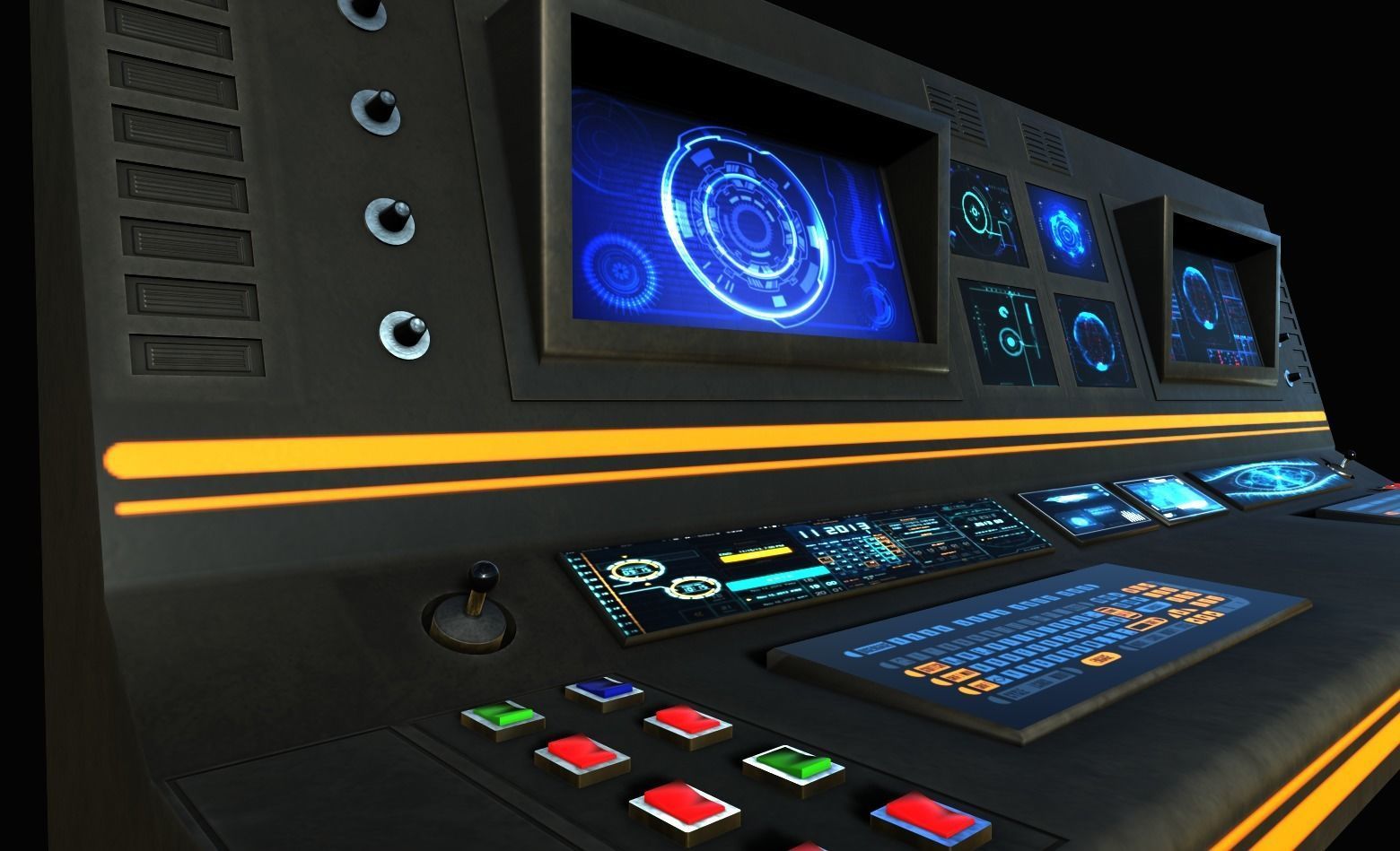 SciFi Terminal Low-poly 3D model_18