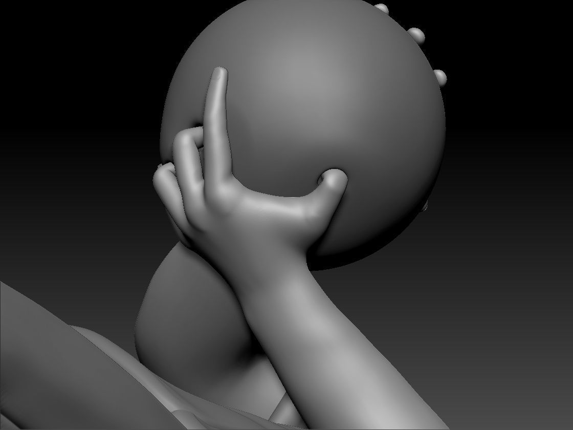 3D Printable Bowling Player Man Bubble Head 3D print model_7