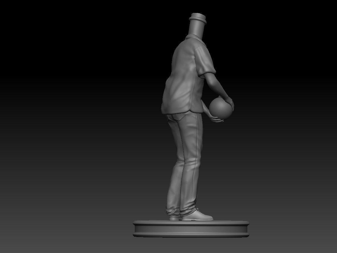 3D Printable Bowling Player Man Bubble Head 3D print model_3