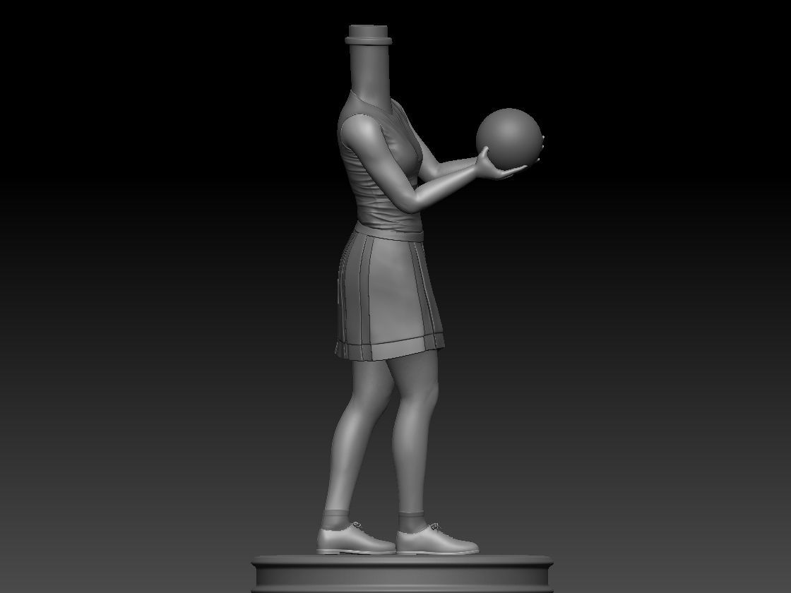 3D Printable Bowling Player Woman Bubble Head 3D print model_4