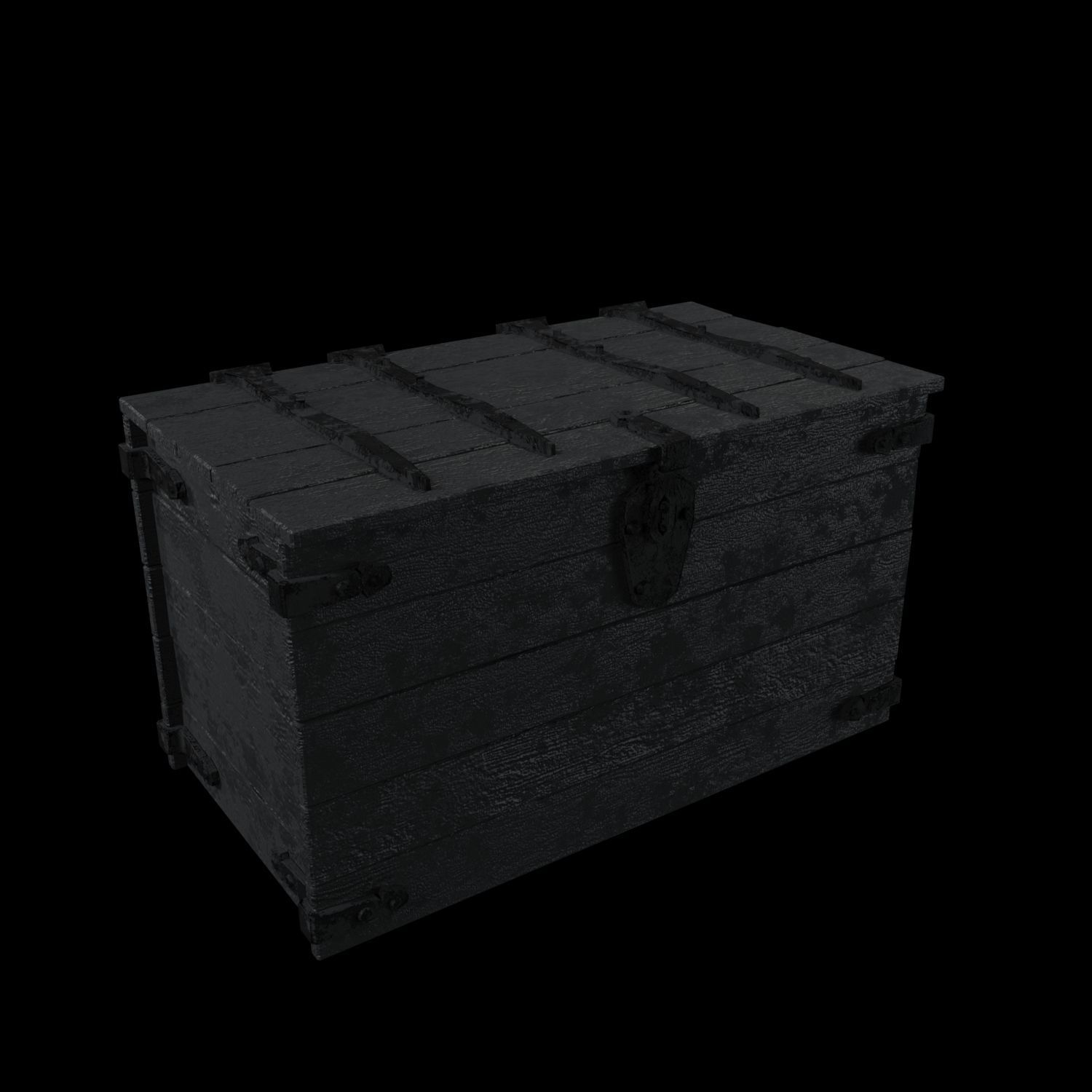 medieval Chest Low-poly 3D model_2