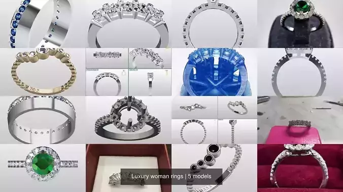 Luxury woman rings