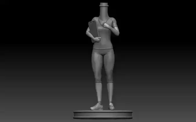 3D Printable Female Trainer Bubble Head 3D print model