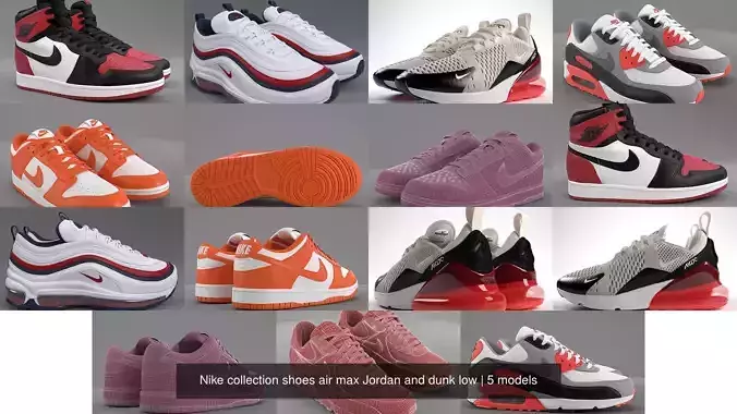 Nike collection shoes air max Jordan and dunk low 