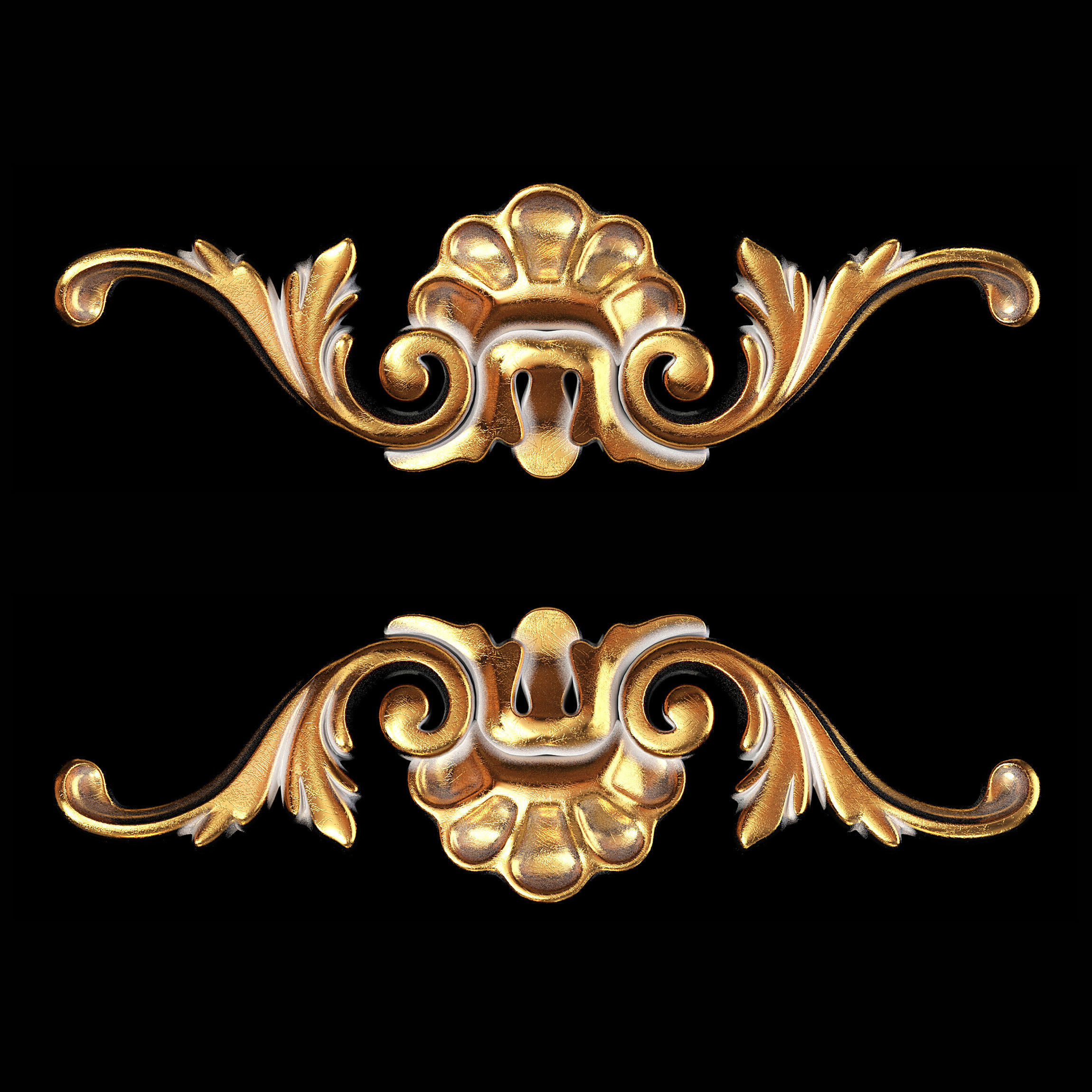 Classic carved 043 3D model_2