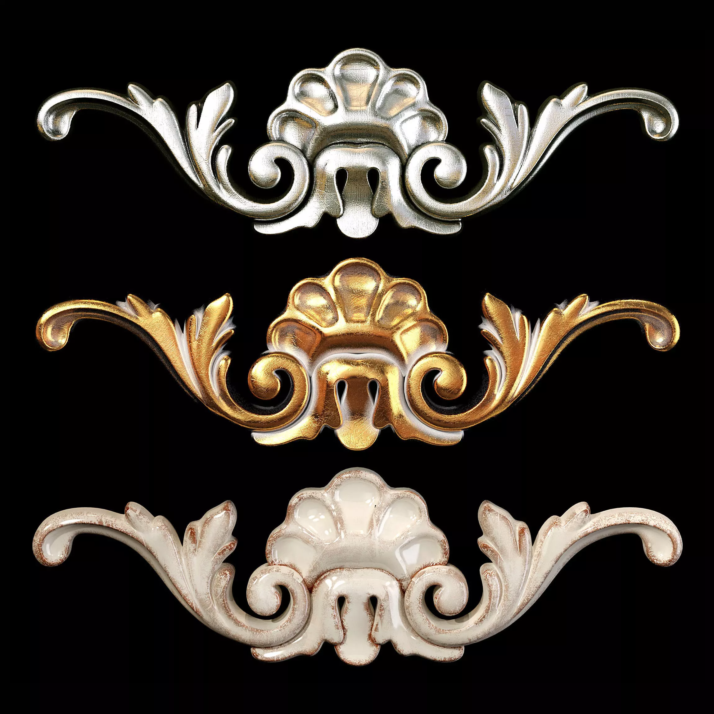 Classic carved 043 3D model_0