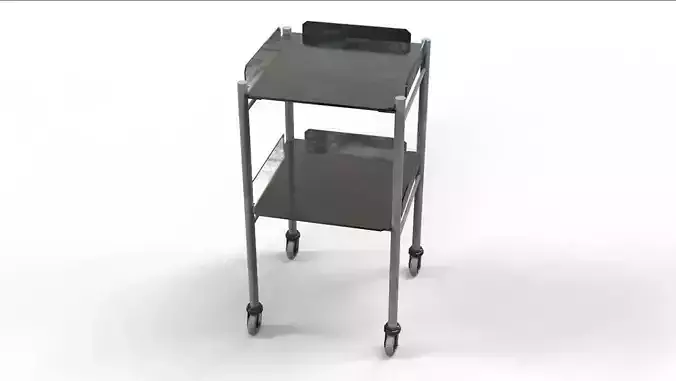 Medical Trolley 3D Model Low-poly 3D model