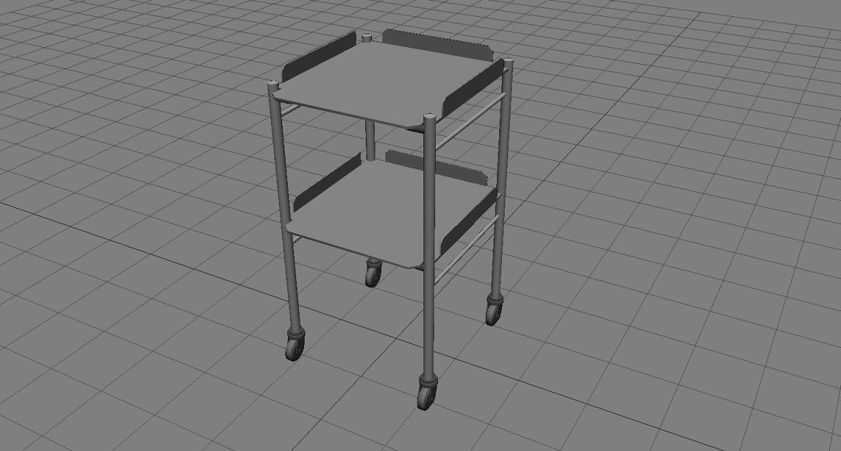 Medical Trolley 3D Model Low-poly 3D model_1